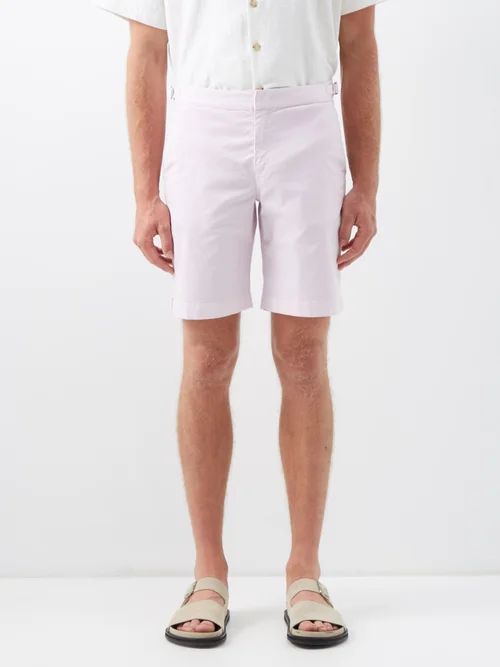 Orlebar Brown - Dane Ii Cotton-twill Shorts - Mens - Pink | Matches (US)