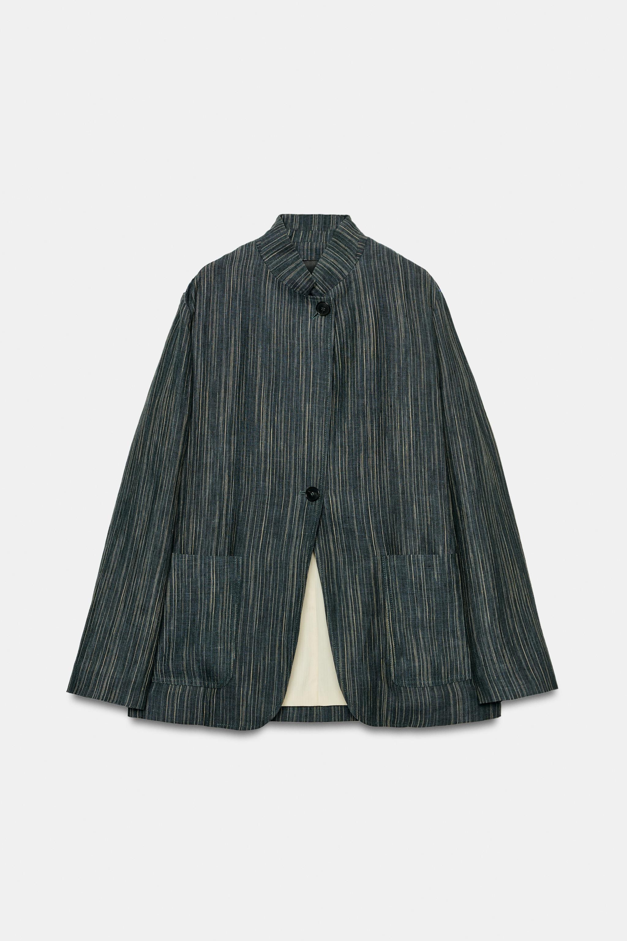ZW COLLECTION STRIPED LINEN BLAZER | Zara US