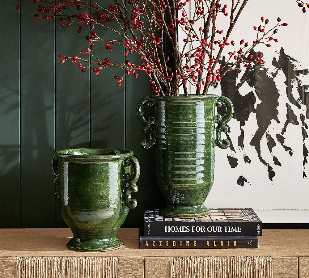 Ceramic Ornate Handled Vase | Pottery Barn (US)