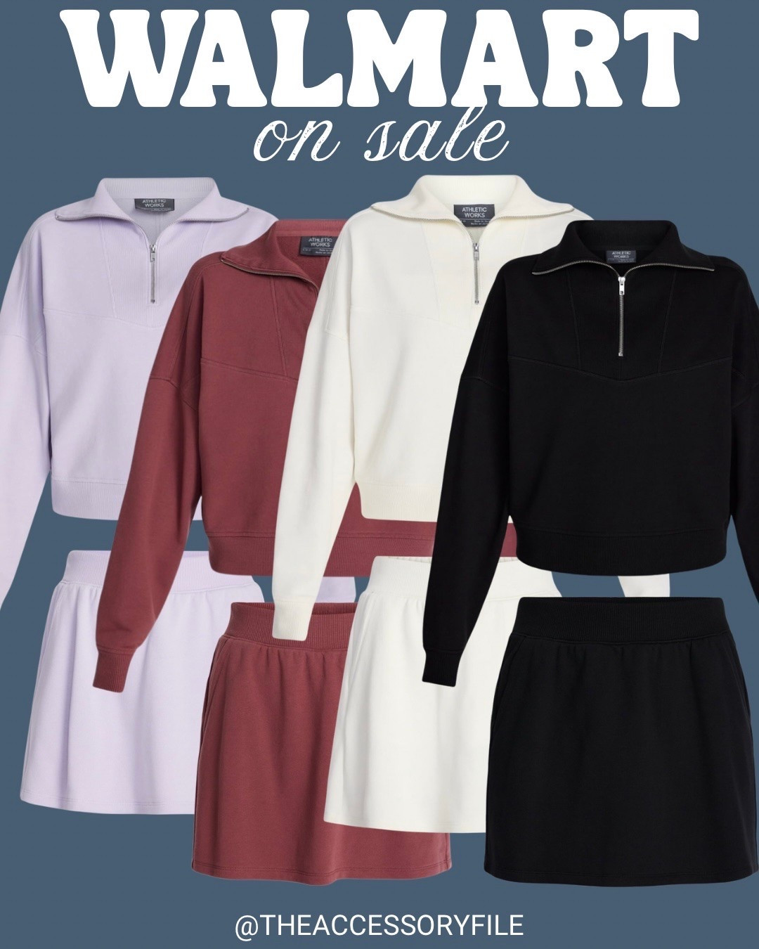 Walmart pullovers and skirts on sale! I have the purple! 
@Walmart Walmart fashion, Walmart finds, Walmart style, Walmart deals

#LTKootd #LTKActive #LTKSaleAlert