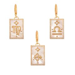 Pearl Star Zodiac Clip-On Charms | Sequin