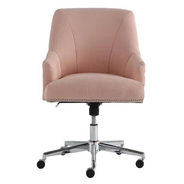 Serta Style Leighton Home Office Chair, Blush Pink Twill Fabric | Walmart (US)