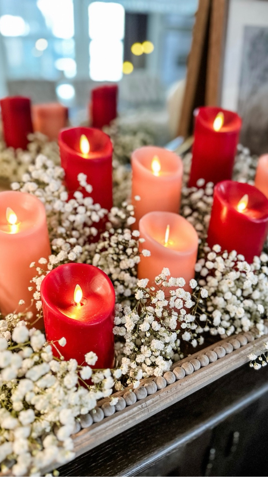 Baby’s Breath Candle Garden ❤️ let the love, light and romance take center stage in your home this Valentine’s Day. This pretty pink and red mixed candle arrangement floats among a sea of delicate baby’s breath, creating a simple, yet stunning centerpiece.  I love that this idea can be easily recreated on both a smaller or larger scale depending on what best fits your home and space.

Valentine’s Day Decor

#LTKHome #LTKValentine #LTKSeasonal