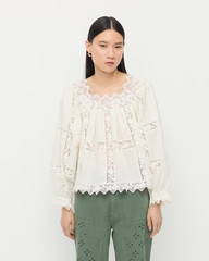 Pauline Embroidered Lace Blouse | Loeffler Randall