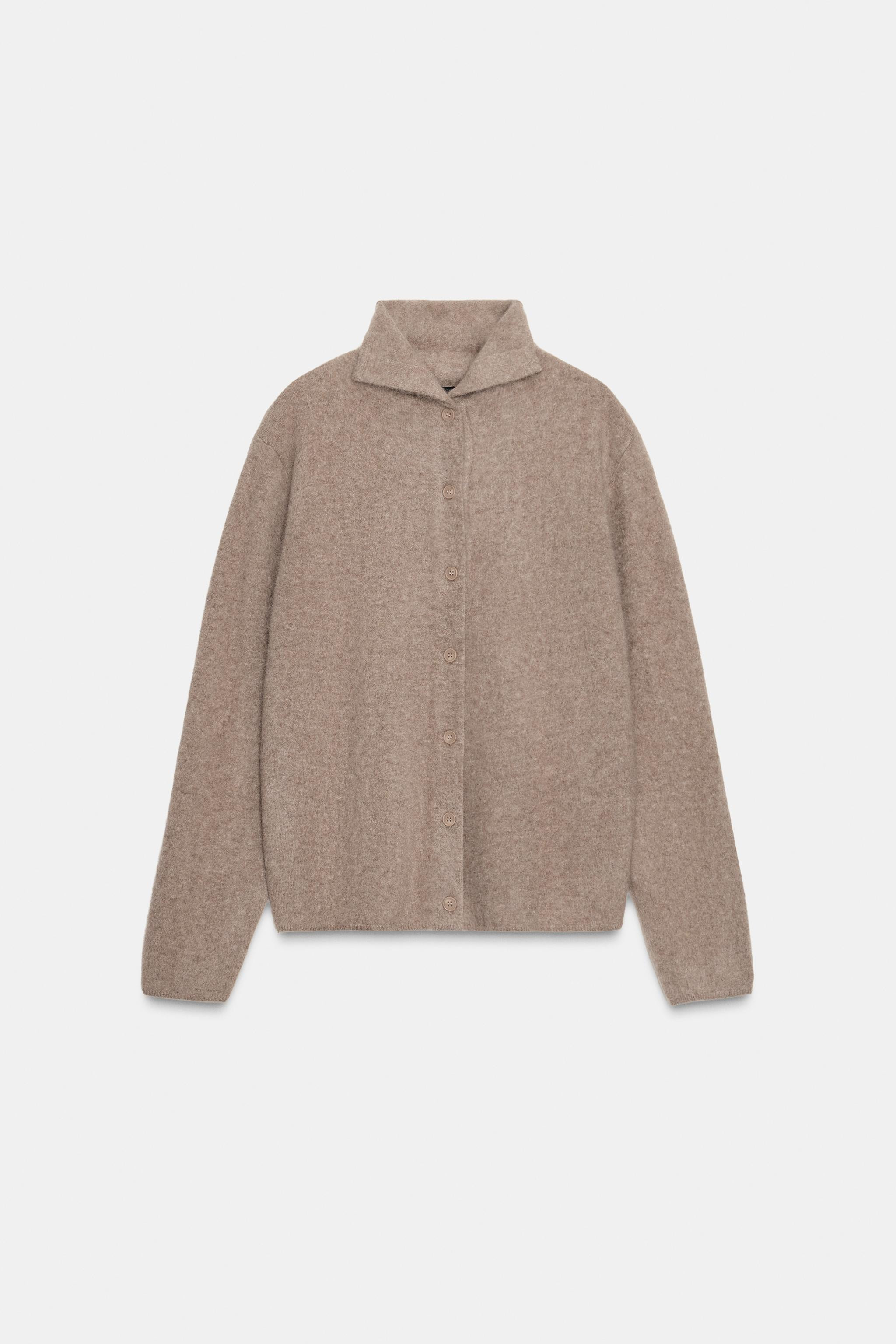 100% WOOL HIGH NECK JACKET | Zara UK