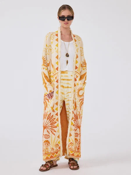 Magic Leopard Duster Ochre | Hayley Menzies US
