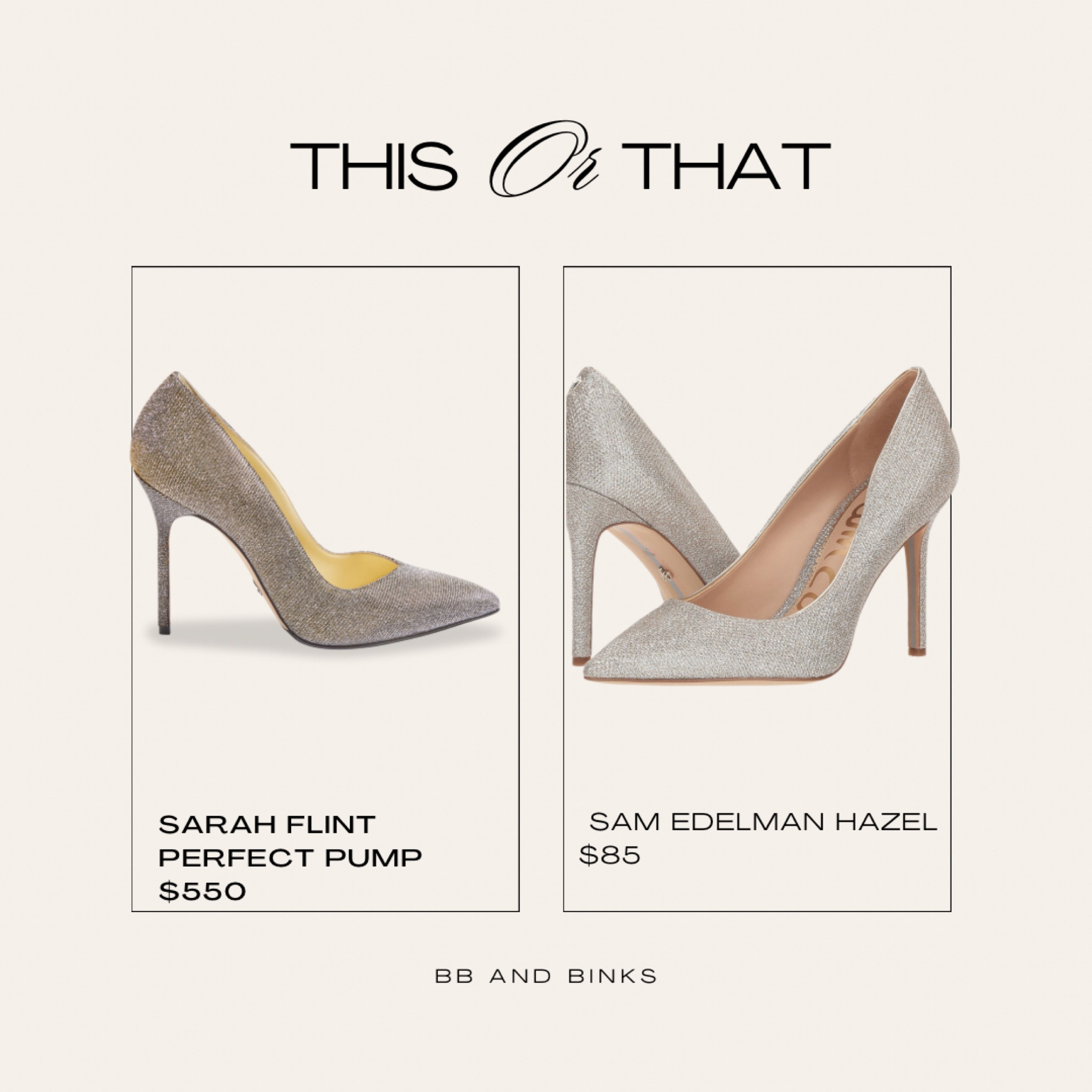Dupes!
Beautiful heels for $550 or $85

#LTKsalealert #LTKshoecrush #LTKstyletip