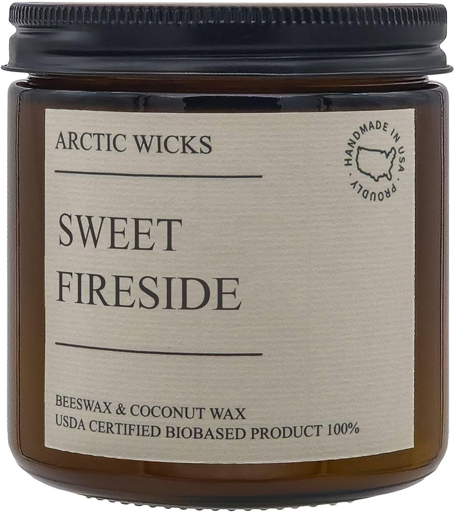 Sweet Fireside Candle | Arctic Wicks 16oz Coconut & Beeswax Candles | Campfire Sweet Scented Fire... | Amazon (US)