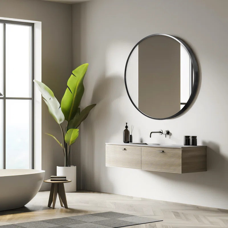 Hammond Round Metal Wall Mirror | Wayfair North America