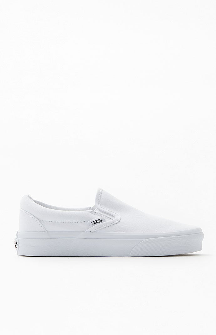 Vans Classic Slip-On White Shoes - Size 11.5 | PacSun