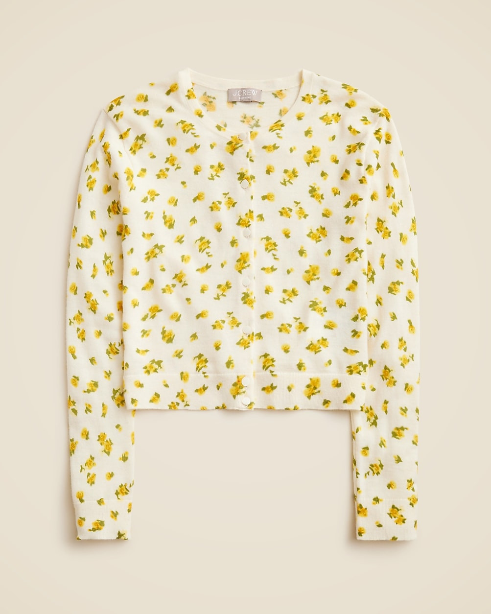 Featherweight cashmere cardigan in budding rose print | J. Crew US