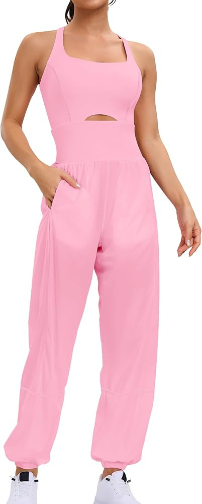 LOVE 3000 Athletic Rompers for Women with Pocket - Workout Onesies Bodysuit Jumpsuit for Exercise | Amazon (US)