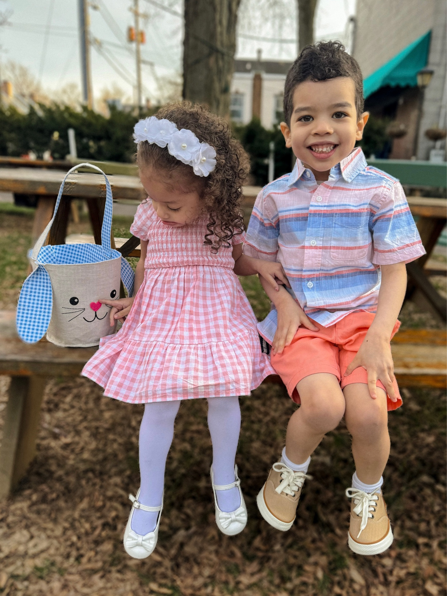 Coordinating Easter outfits from the #ChildrensPlace 🐰 Indie is wearing 18-24 months and Rio is in XS (size 4). They also have some matching dresses and shirts/shorts for mom and dad available online 🩷 

#LTKSeasonal #LTKbaby #LTKfamily