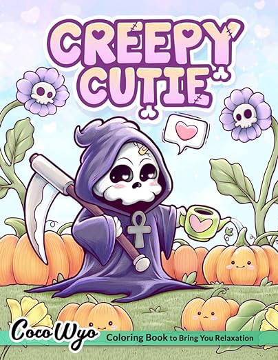 Creepy Cutie: Coloring Book for Adults and Teens Featuring Goth Kawaii and Spooky Cute Creatures ... | Amazon (US)