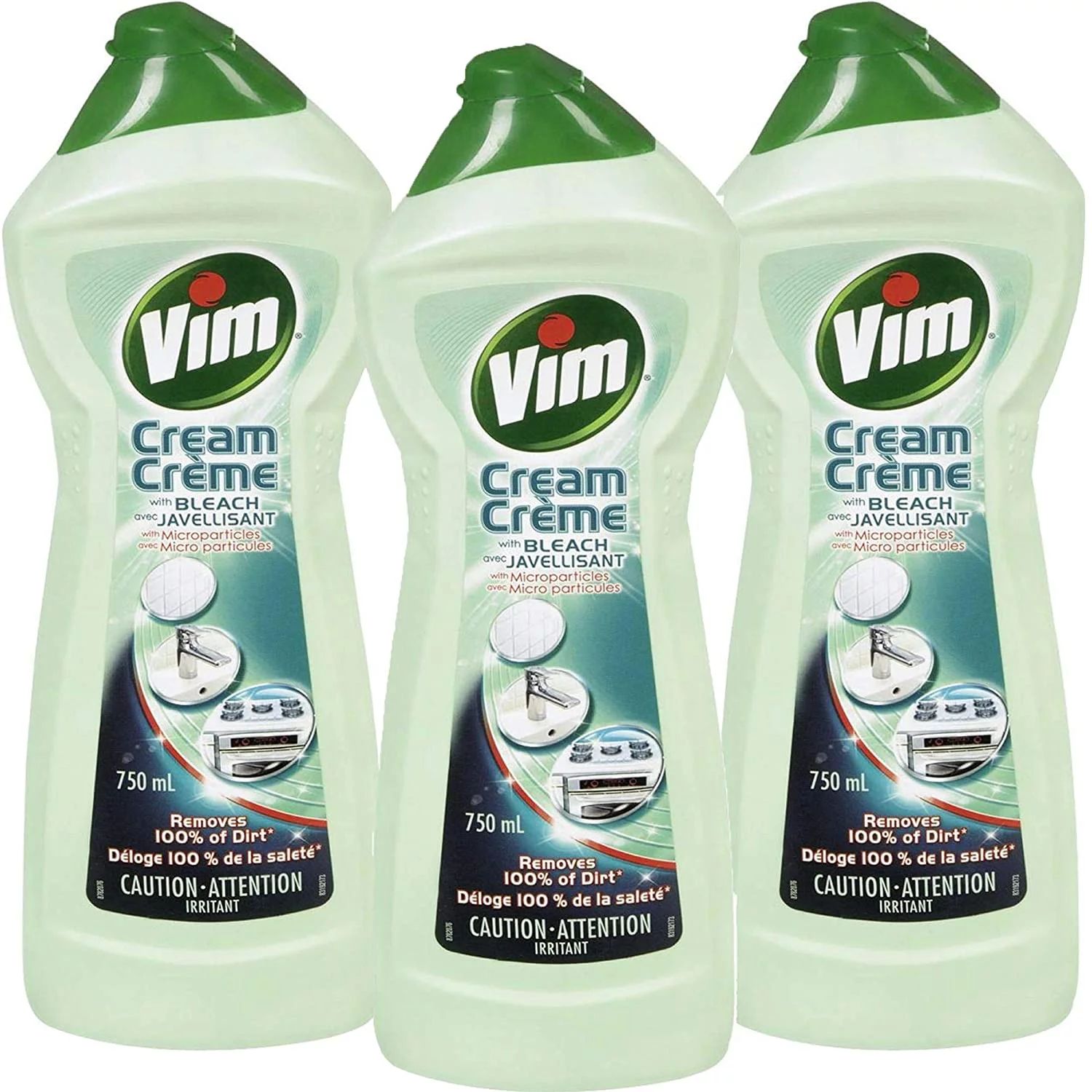 Vim Cream with Bleach Powerfull Home Cleaner 25.36 Fl Oz - pack of 3 - Walmart.com | Walmart (US)