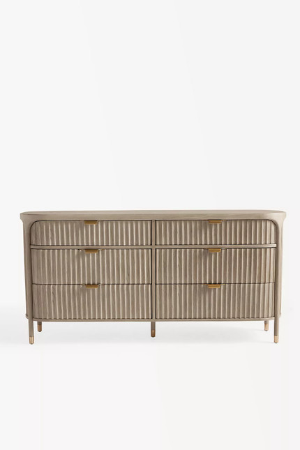 Isla Fluted Six-Drawer Dresser