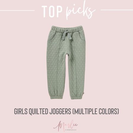 These quilted joggers are adorable and so affordable! 

#LTKbaby #LTKfit #LTKkids