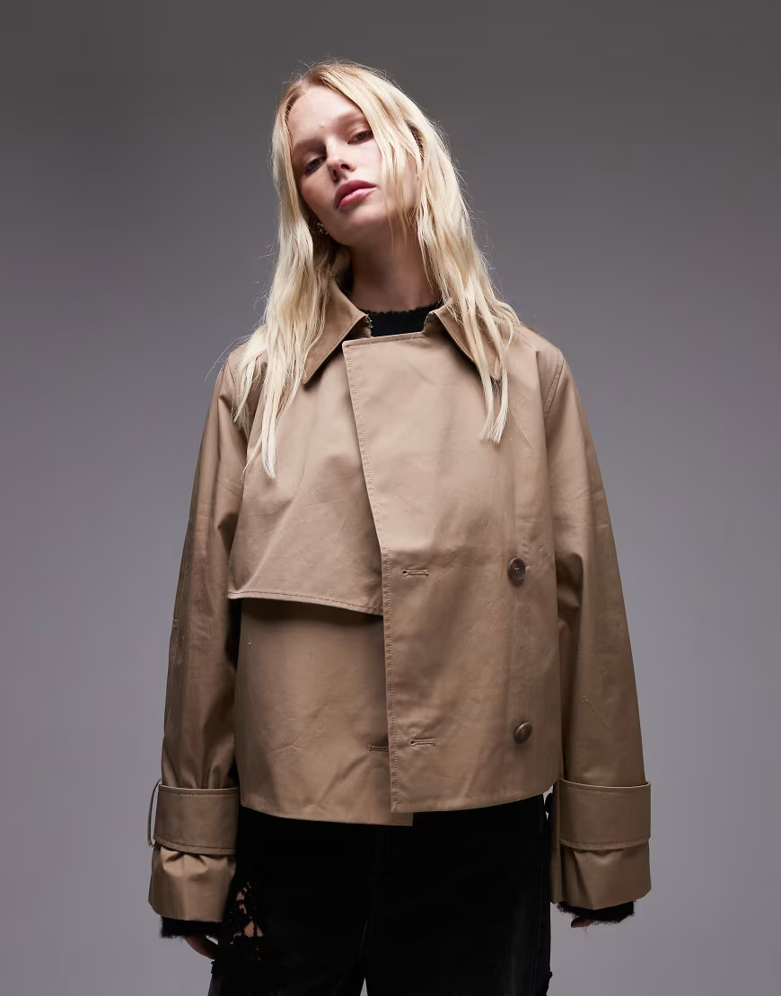 & Other Stories short trench jacket in beige-Neutral | ASOS (Global)