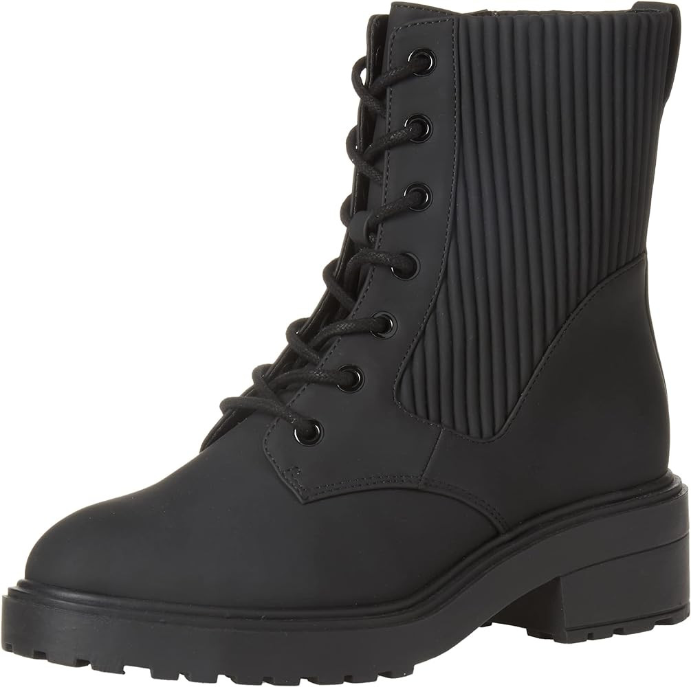 Amazon Essentials Women's Rubberized Combat Boot with Chunky Outsole | Amazon (US)