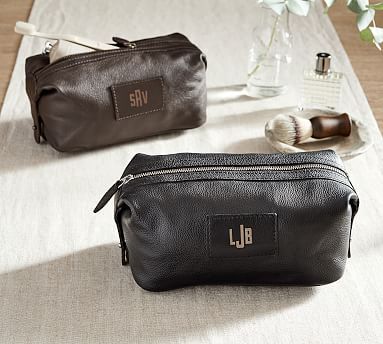 Grant Leather Toiletry Bag | Pottery Barn (US)