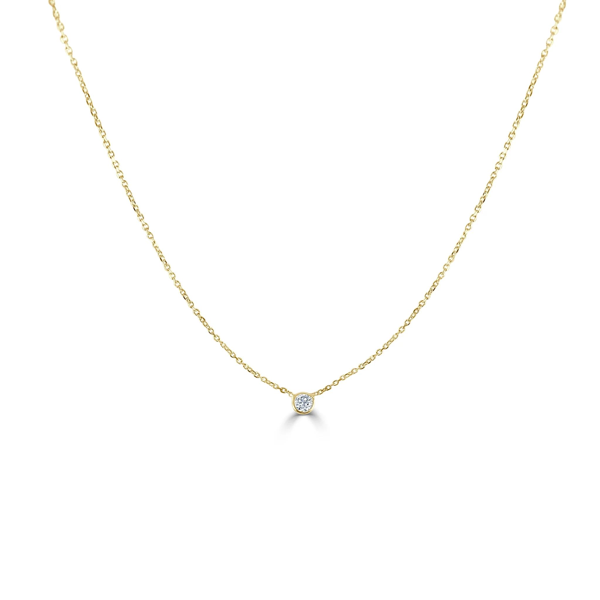 Mini Annabelle Single Diamond Pendant Necklace 0.08 ct | RW Fine Jewelry