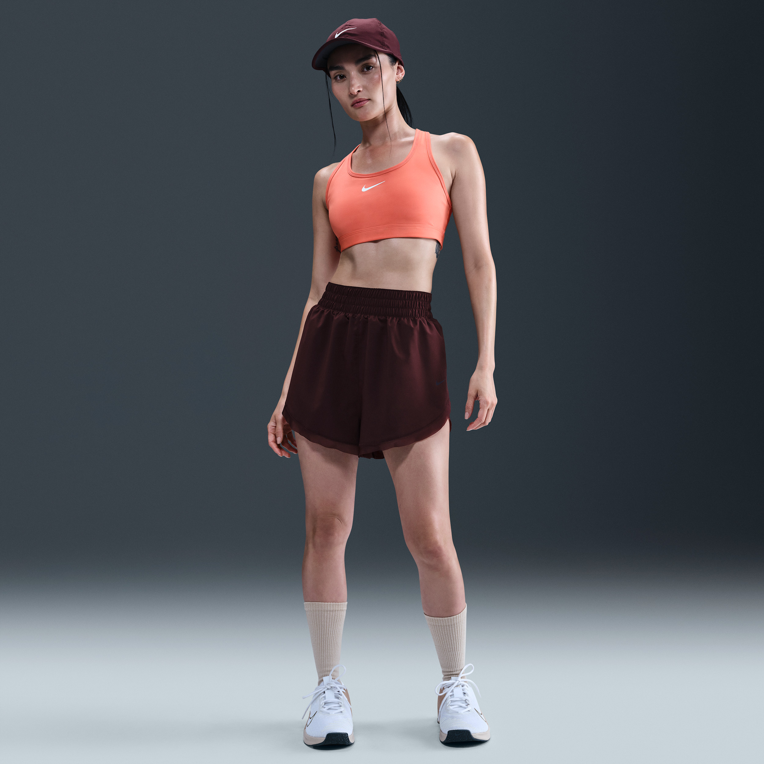 Nike Women's One Dri-FIT Loose 3" Brief-Lined Shorts in Red | HV3503-652 | Nike (US)