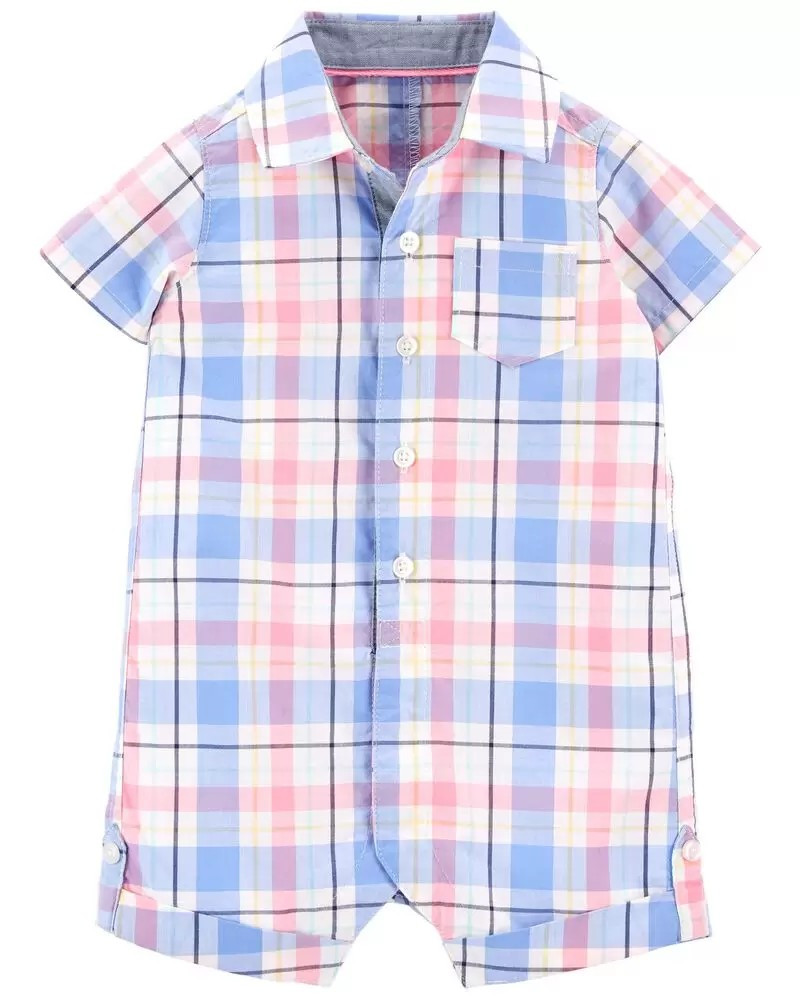 Plaid Poplin Romper | Carter's