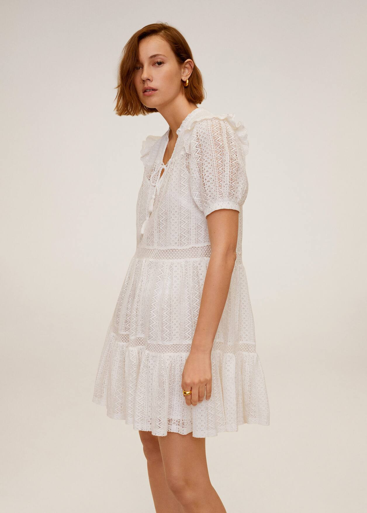 Openwork cotton dress | MANGO (US)