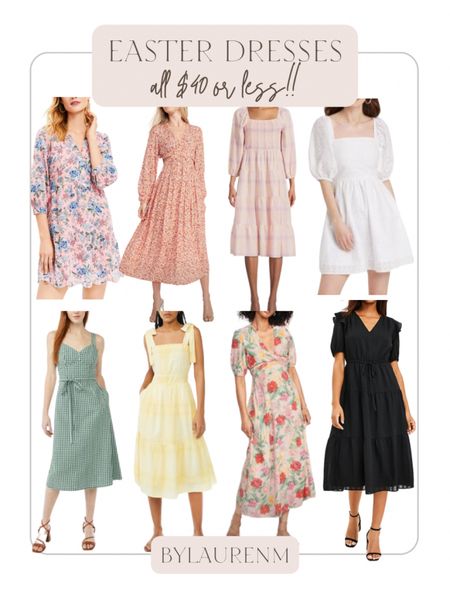 Easter dresses. Affordable finds Easter dress. Floral dresses, spring dresses, sundress, plaid dress, gingham dress, white dress. 

#LTKunder100 #LTKsalealert