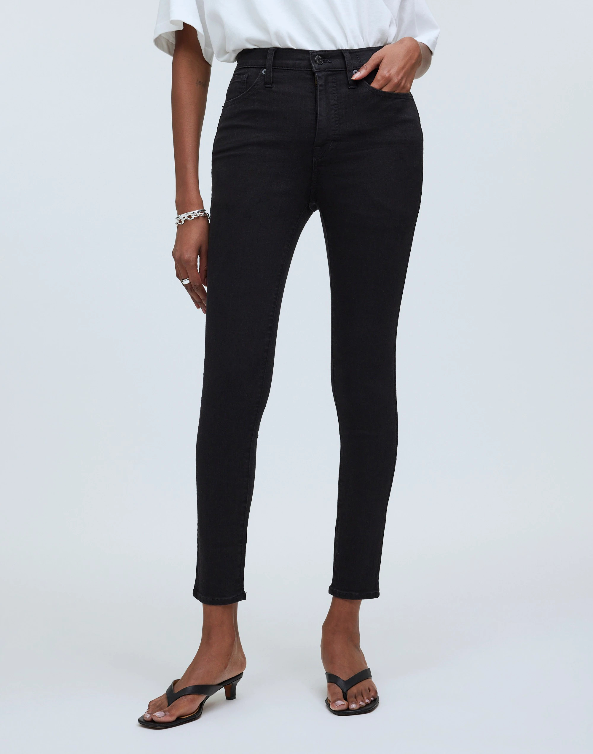 10" High-Rise Skinny Jeans in Black Frost | Madewell