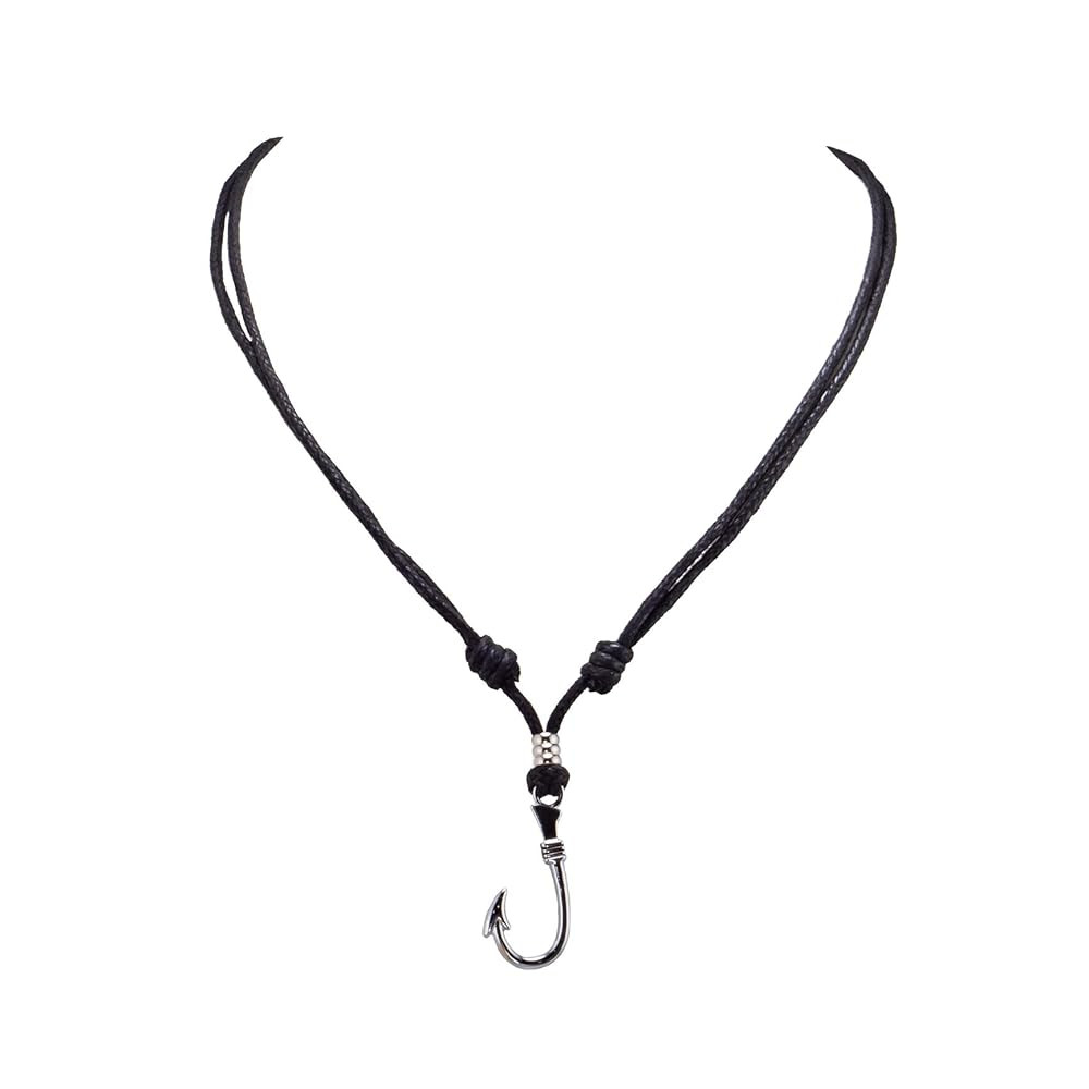 BlueRica Fish Hook on Adjustable Cord Necklace | Amazon (US)