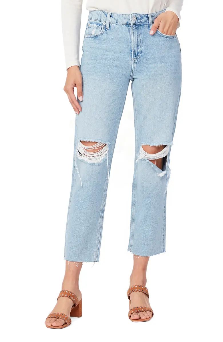 Noella Straight Leg Raw Hem Jeans | Nordstrom