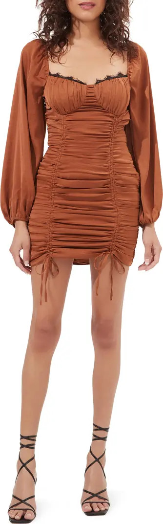 Mardi Long Sleeve Ruched Minidress | Nordstrom