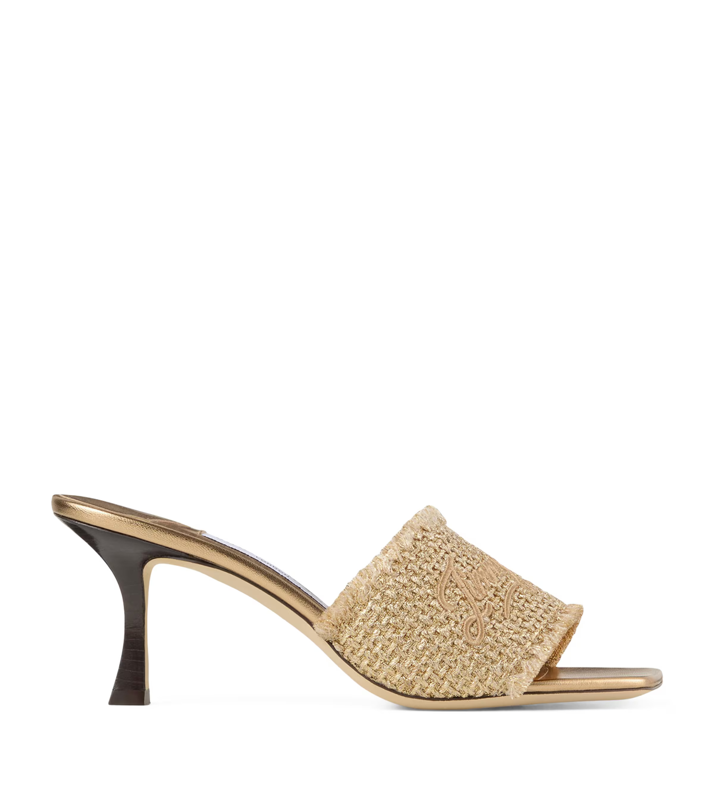 Jimmy Choo Raffia Alexia Heeled Mules 70 | Harrods