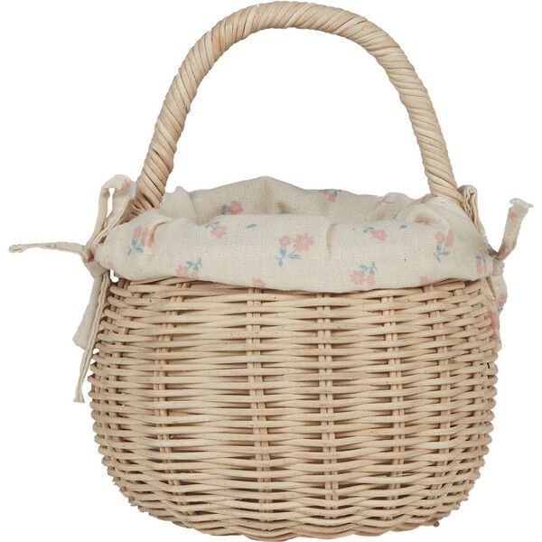 Rattan Berry Basket with Lining – Pansy | Maisonette