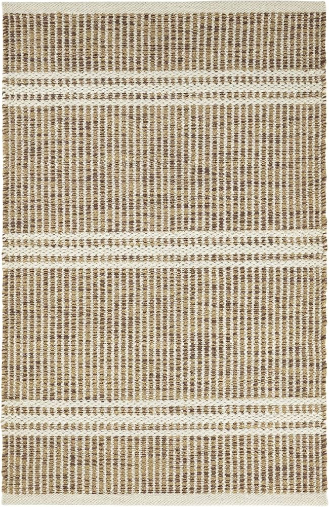 Dash and Albert Malta, Natural, 3' x 5', Costal Charm, Handwoven, Wool, Striped, Soft and Cozy, H... | Amazon (US)