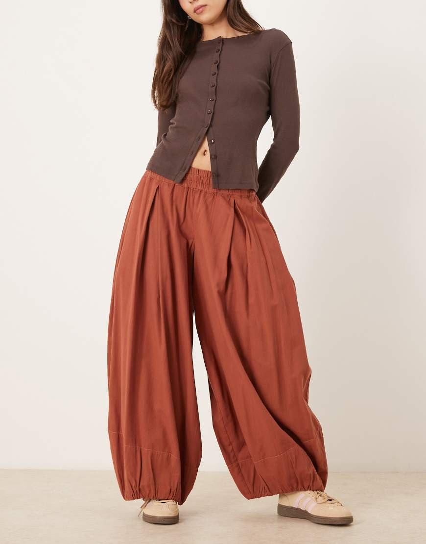 Free People moonflower balloon pant in burnt orange-Brown | ASOS (Global)