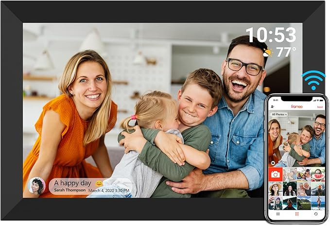 FRAMEO Digital Photo Frame WiFi 32GB 10.1 Inch 1280x800 IPS Touch Screen Digital Picture Frame Ea... | Amazon (US)