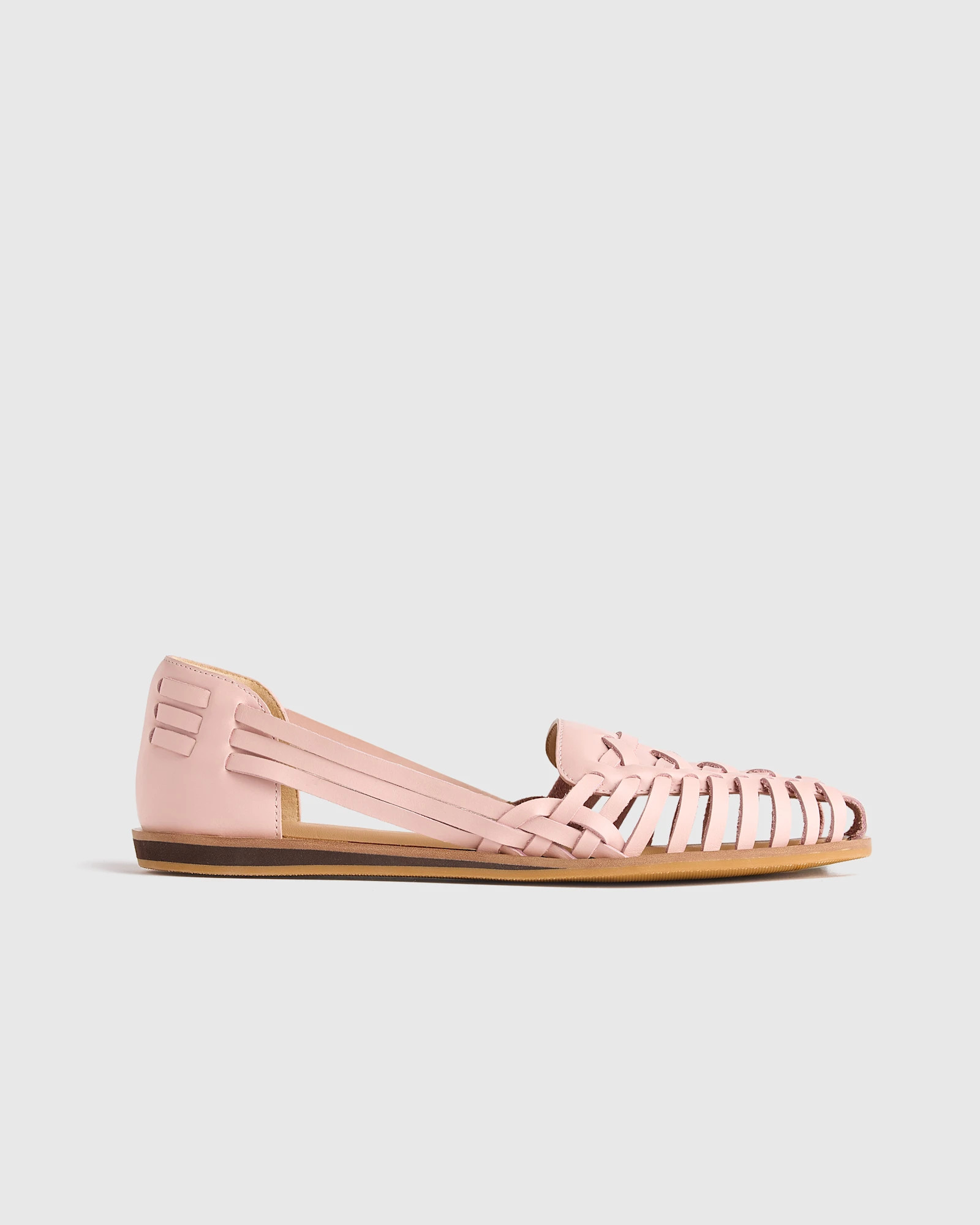Quince | Women's Huarache Flat in Brandy, Size 10.5, Leather | Quince