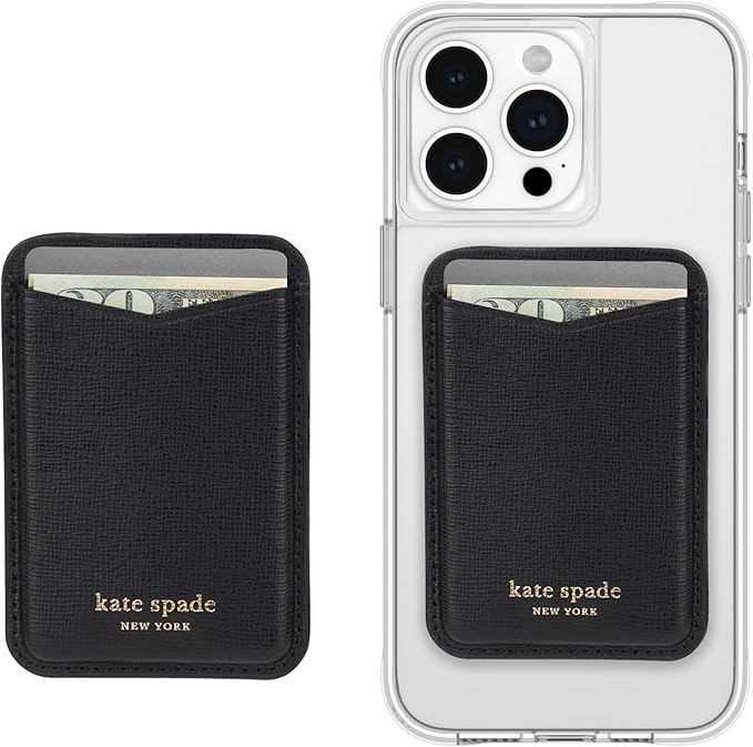 Kate Spade New York Magnetic Wallet/Card Holder - Compatible with MagSafe Phones and Cases - Blac... | Amazon (US)