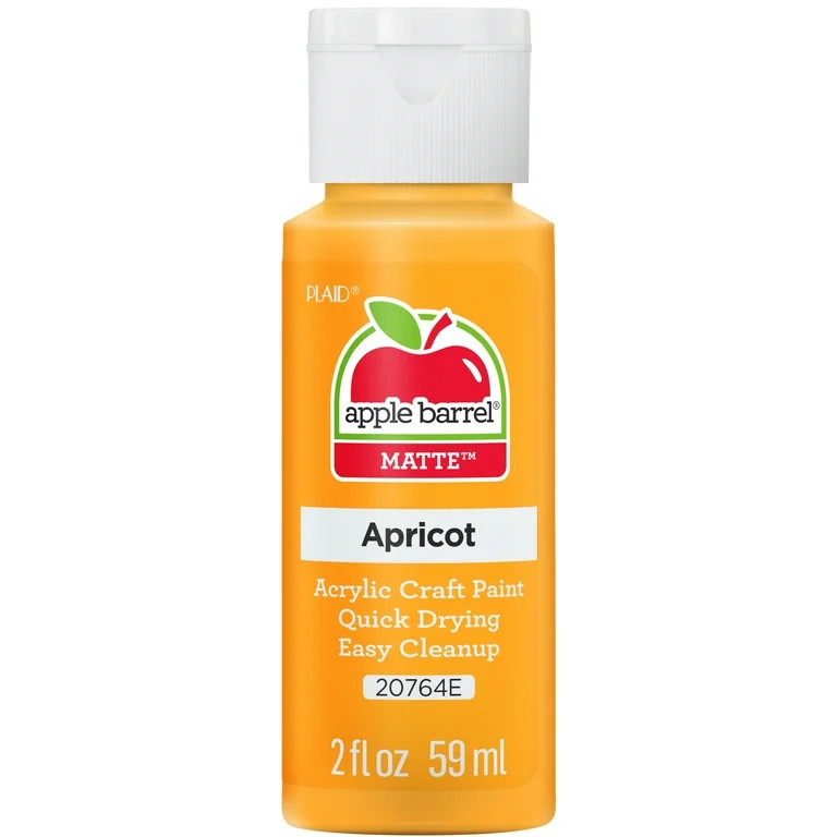 Apple Barrel Acrylic Craft Paint, Matte Finish, Apricot, 2 fl oz | Walmart (US)