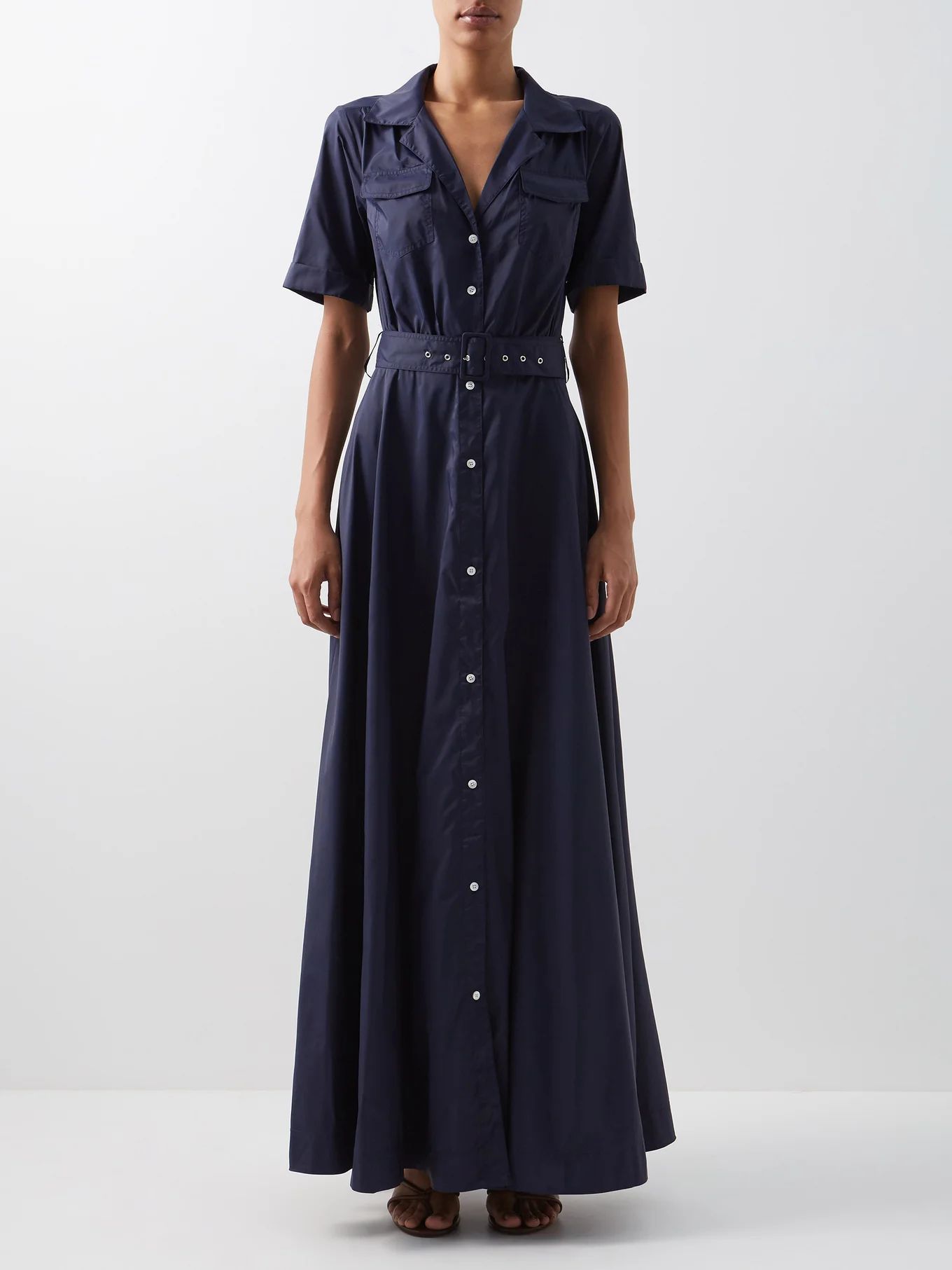 Millie belted maxi shirt dress | Staud | Matches (US)