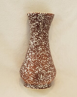 Vintage USA Pottery Splatterware Vase Brown and White MCM RARE | eBay | eBay US