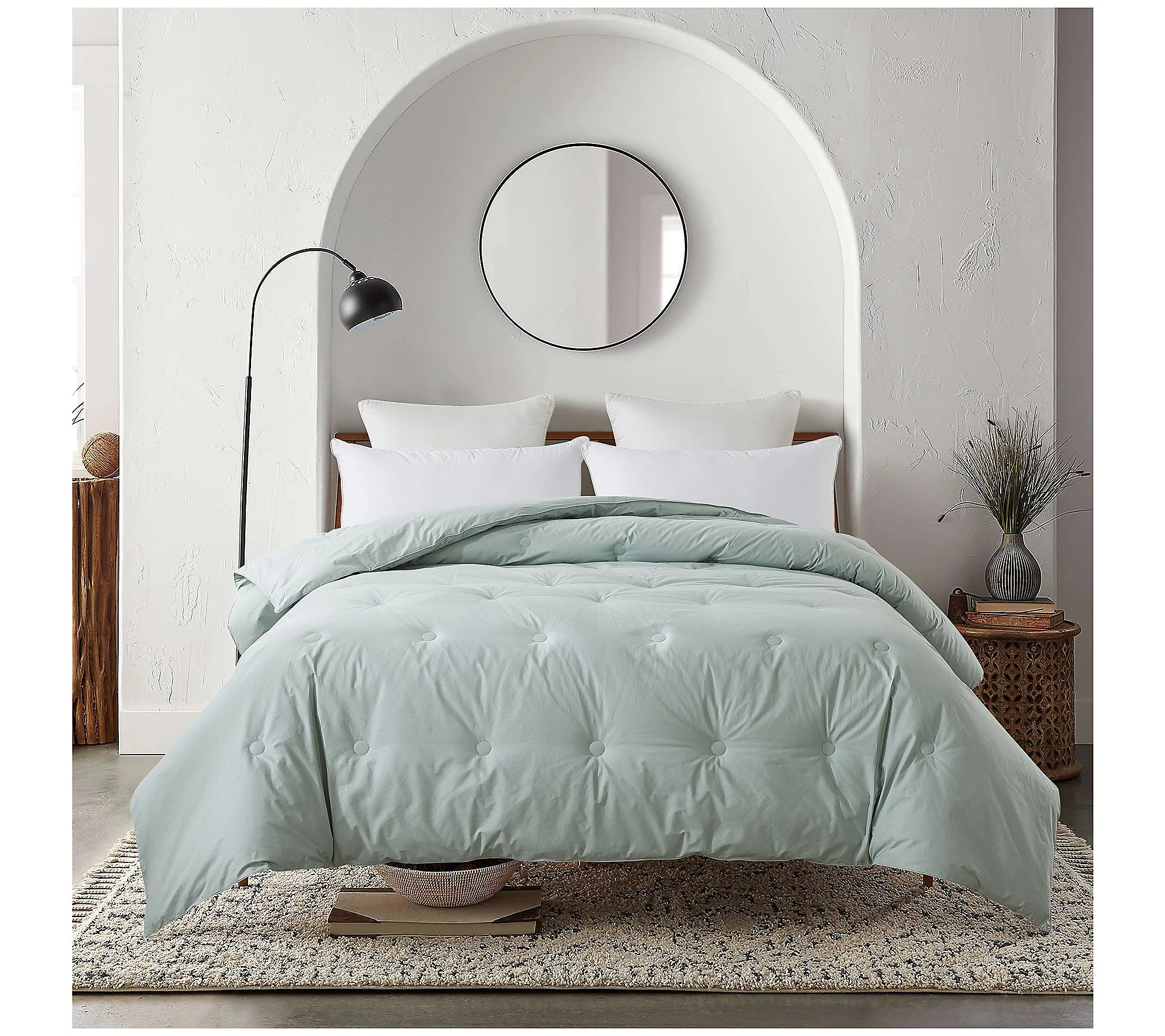 Royal Velvet Tufted Down Alternative Comforter- Gray F/Qn | QVC