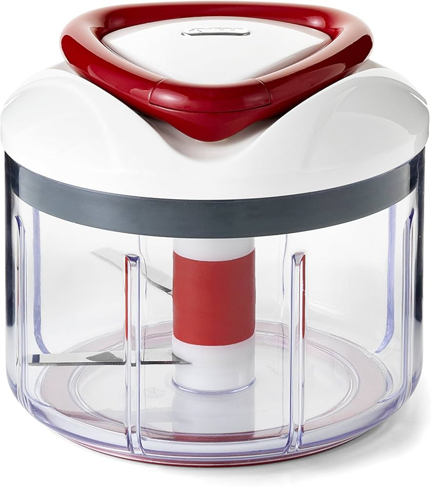 Zyliss Easy Pull Food Processor | 75cl Capacity | Plastic/Stainless Steel | White/Red | Manual Ha... | Amazon (UK)