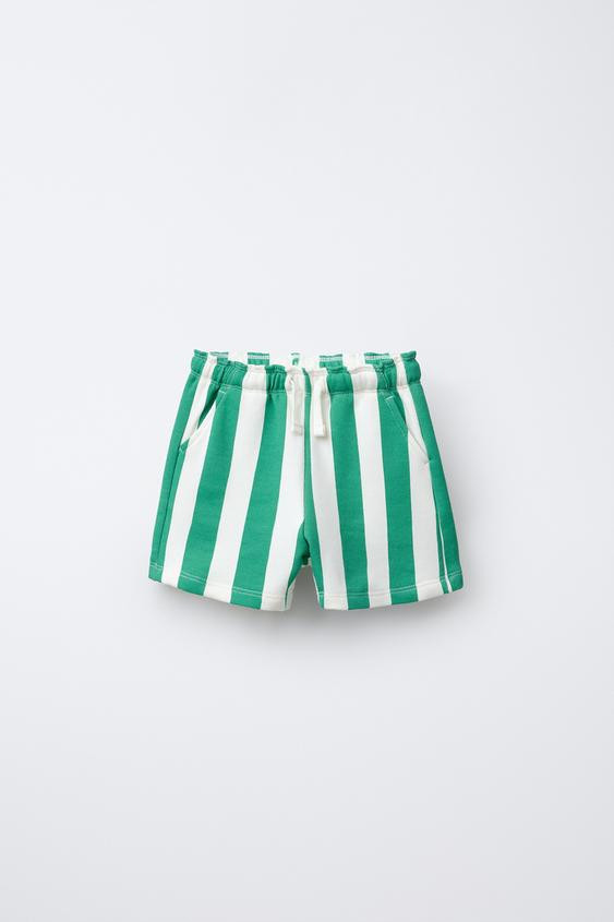 STRIPED PLUSH SHORTS | Zara US
