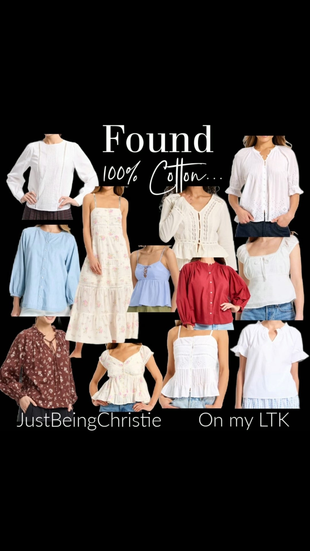 100% cotton is hard to find and can be pricey, but I found some affordable options for your Spring and summer wardrobe! 

#LTKgrwm #LTKMidsize #LTKTravel