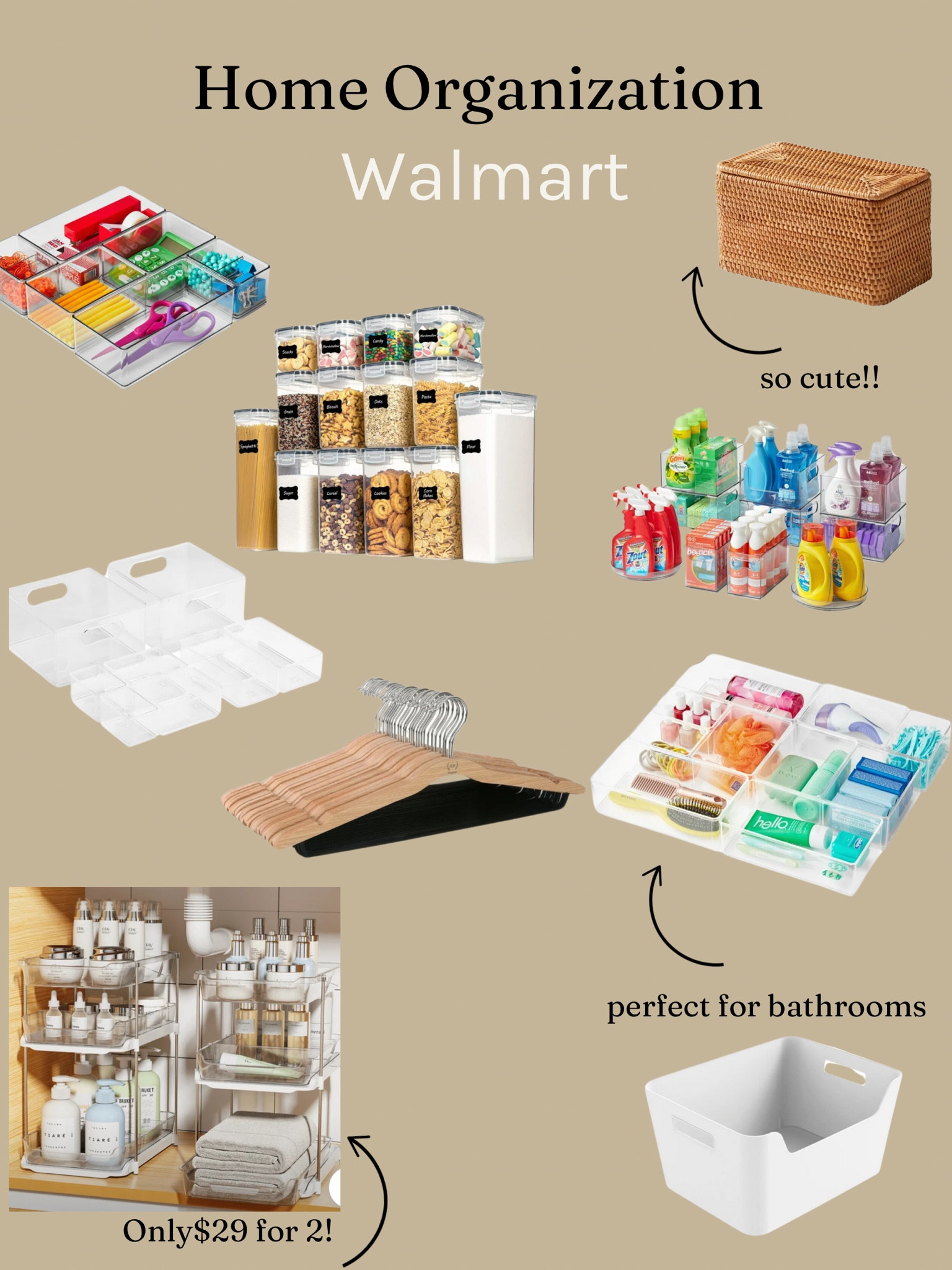 Affordable home organization products from Walmart!

Bathroom organization, closet organization, kitchen organization, storage bins, storage options 

#LTKStyleTip #LTKHome #LTKFindsUnder50