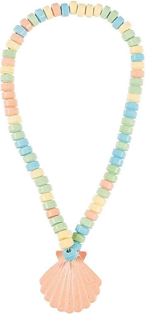 Sea Shell Candy Necklaces, 12 Pack - Mermaid Candy, Luau, Under the Sea, Ocean and Birthday Party... | Amazon (US)