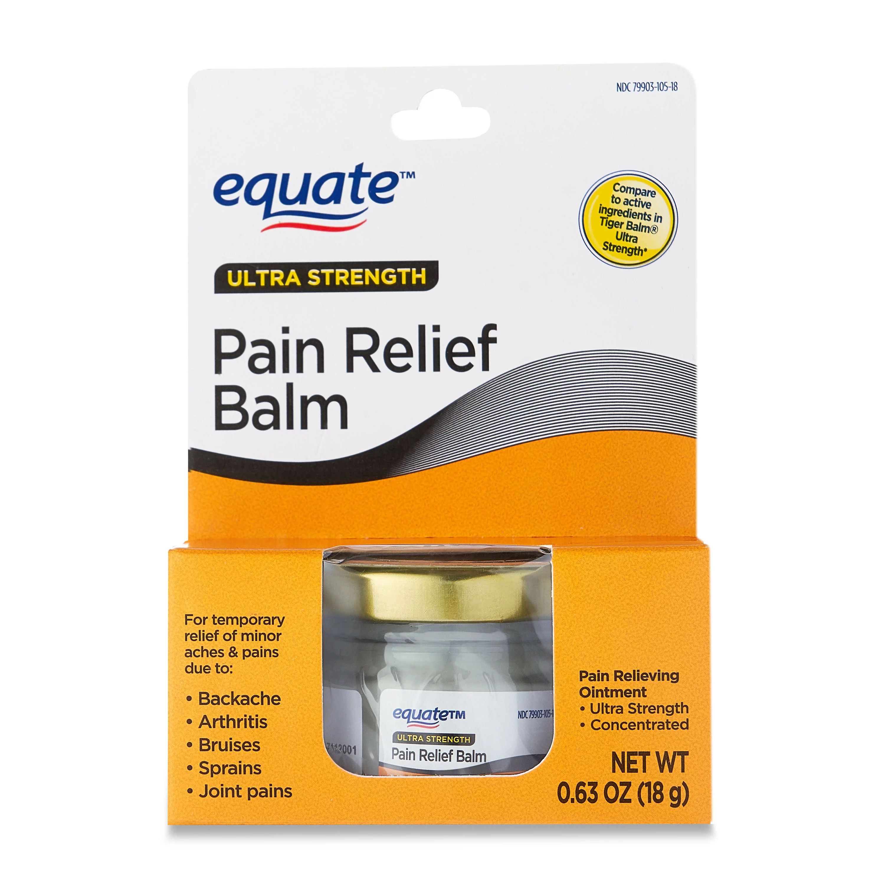 Equate Ultra-Strength Pain Relief  Topical Balm Ointment - 0.63 oz | Walmart (US)
